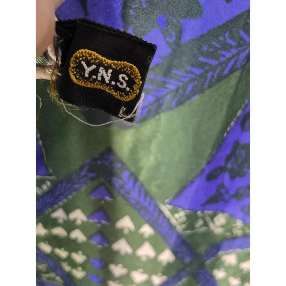 Y.N.S. Scarf Women Green Blue White Classic Rectangle Wrap Shawl